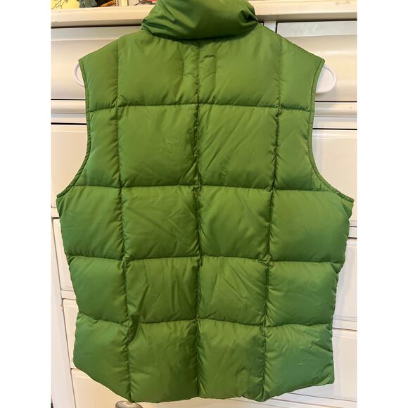 Lands End Women's Goose Down & Feather Green Puffer Vest Cropped Size Small 6-8 - Picture 2 of 6